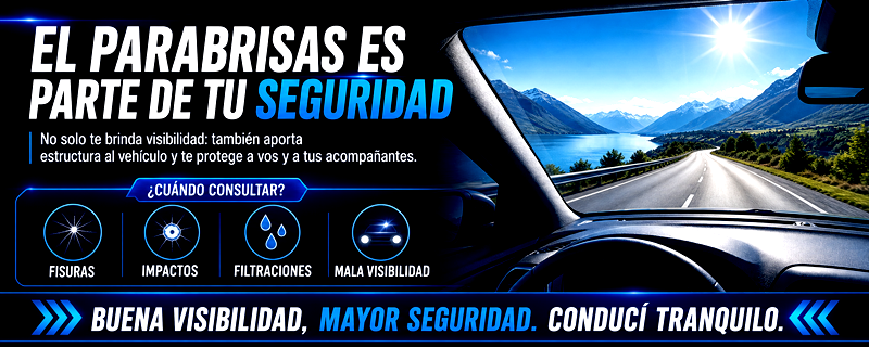 El parabrisas es parte de tu seguridad